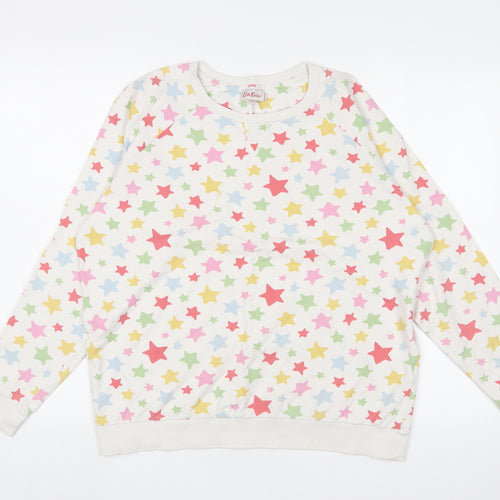 Cath Kidston Womens Multicoloured Geometric Cotton Pullover Sweatshirt Size L Pullover - Star Pattern