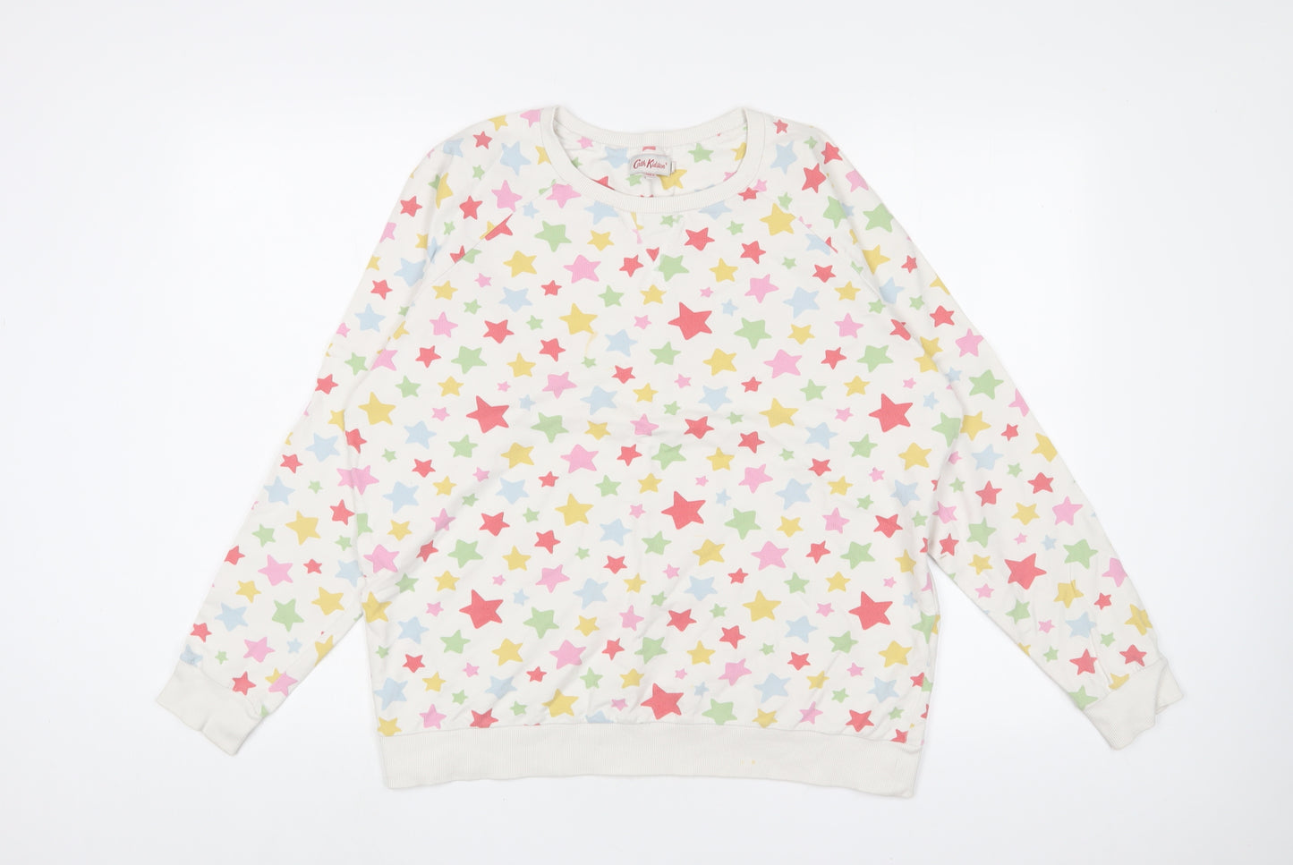 Cath Kidston Womens Multicoloured Geometric Cotton Pullover Sweatshirt Size L Pullover - Star Pattern