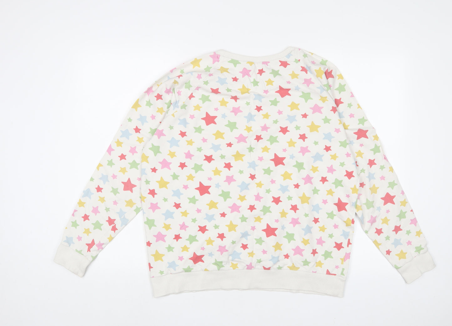 Cath Kidston Womens Multicoloured Geometric Cotton Pullover Sweatshirt Size L Pullover - Star Pattern