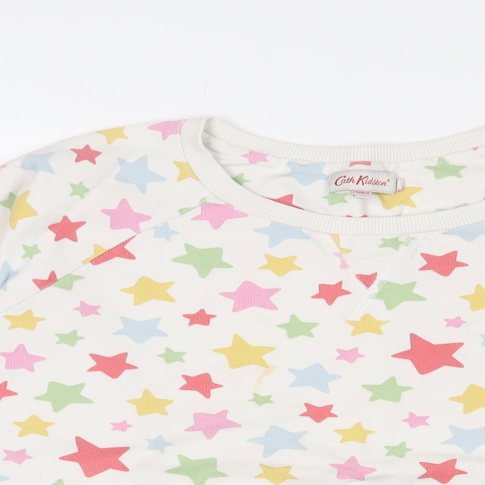 Cath Kidston Womens Multicoloured Geometric Cotton Pullover Sweatshirt Size L Pullover - Star Pattern