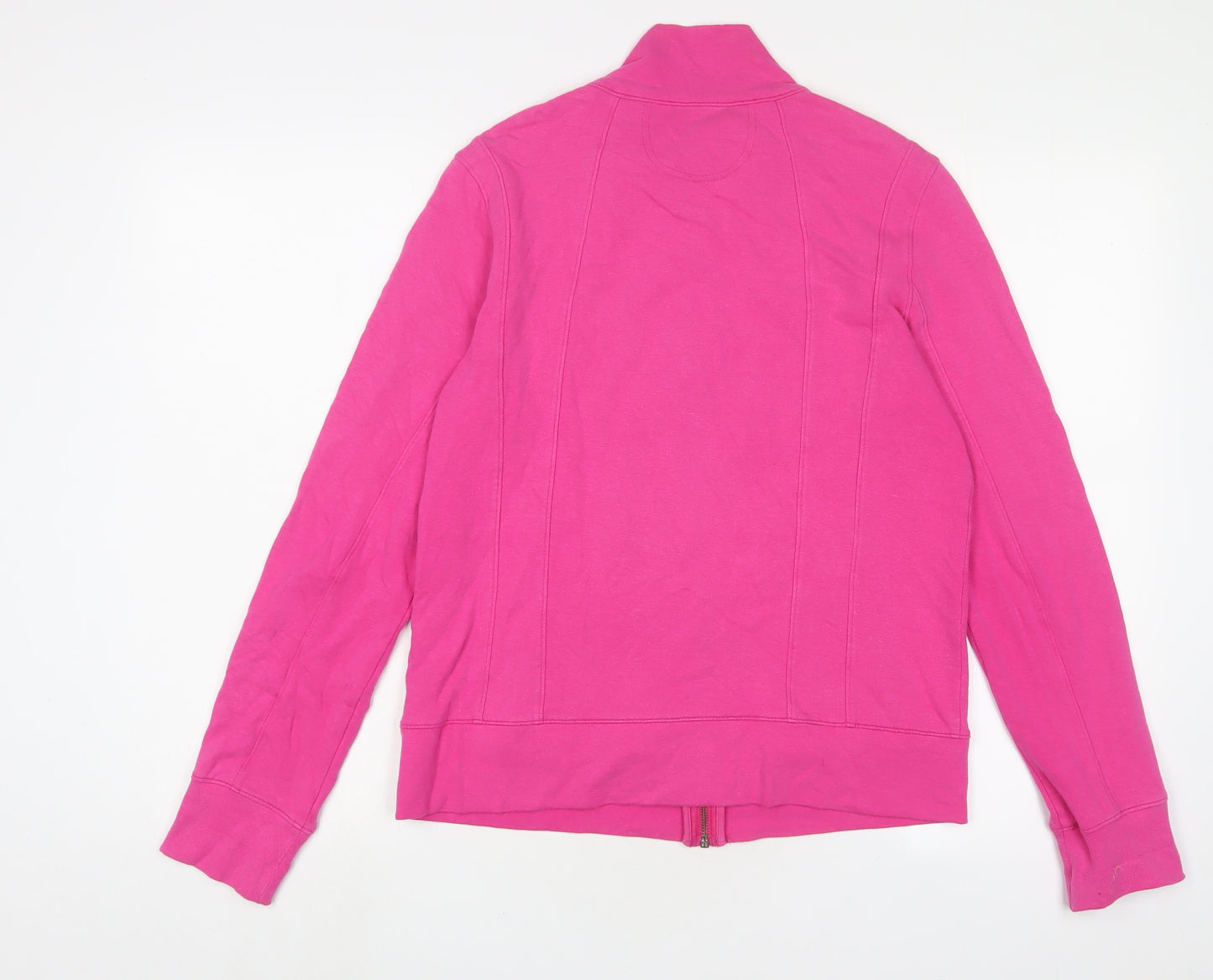 Jones New York Womens Pink Cotton Full Zip Sweatshirt Size M Zip