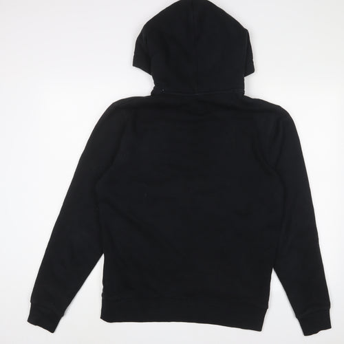Jack Wills Mens Black Cotton Pullover Hoodie Size S - Logo
