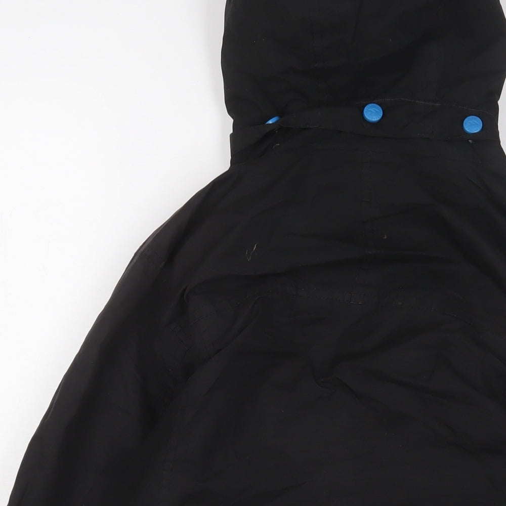 Trespass Boys Black Basic Coat Coat Size 11-12 Years Zip - Logo, Embroidered