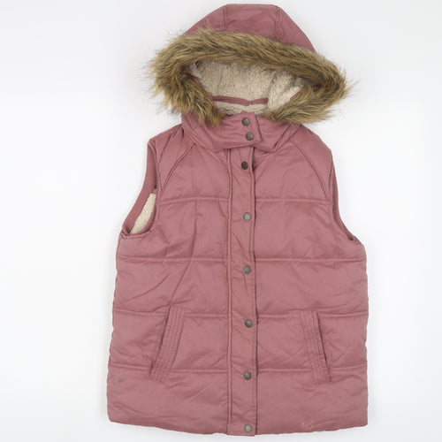 Fat Face Girls Pink Gilet Jacket Size 12-13 Years Zip