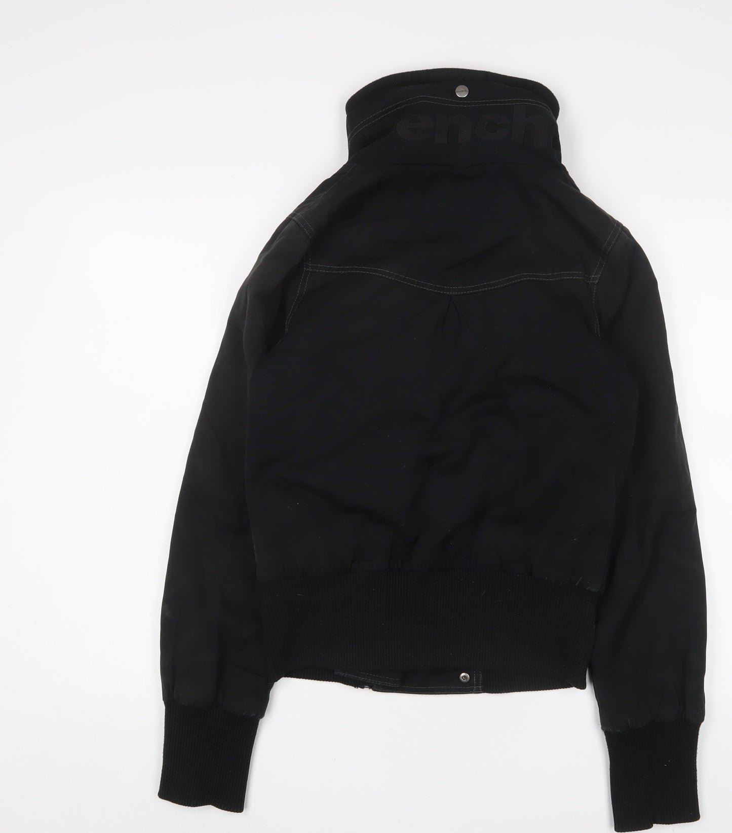 Bench Mens Black Jacket Size S Zip - Logo