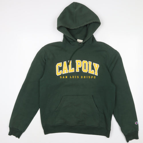 Champion Womens Green Cotton Pullover Hoodie Size M Pullover - Calpoly