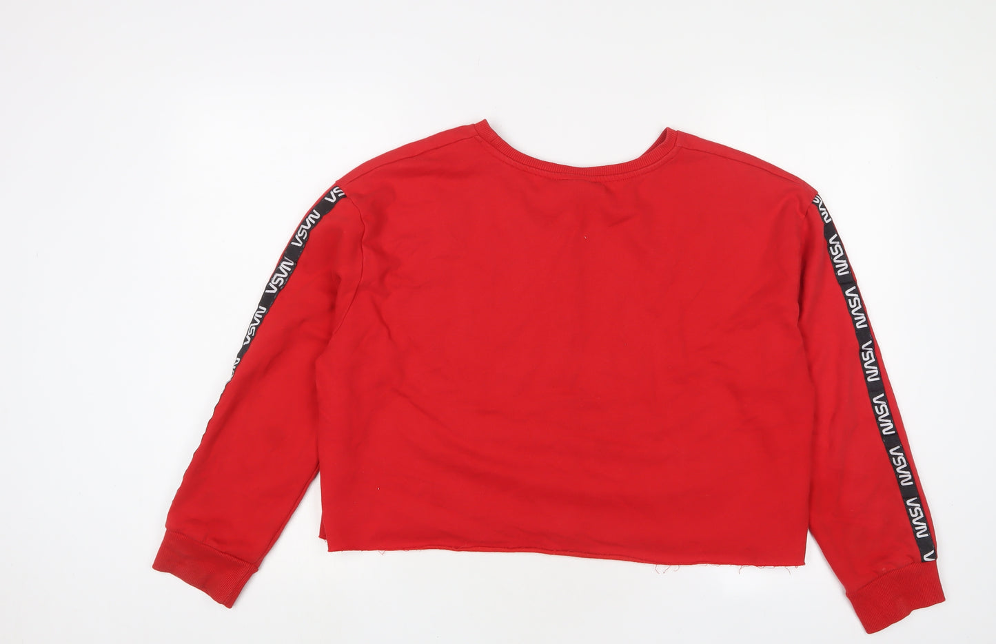 Nasa Womens Red Cotton Pullover Sweatshirt Size L Pullover