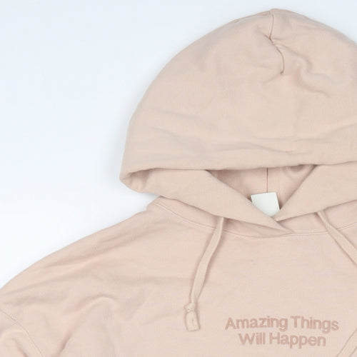 Uniqlo Womens Beige Cotton Pullover Hoodie Size M Pullover - Amazing things will happen