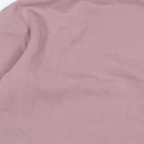 Topshop Womens Pink Cotton Pullover Sweatshirt Size XS Pullover