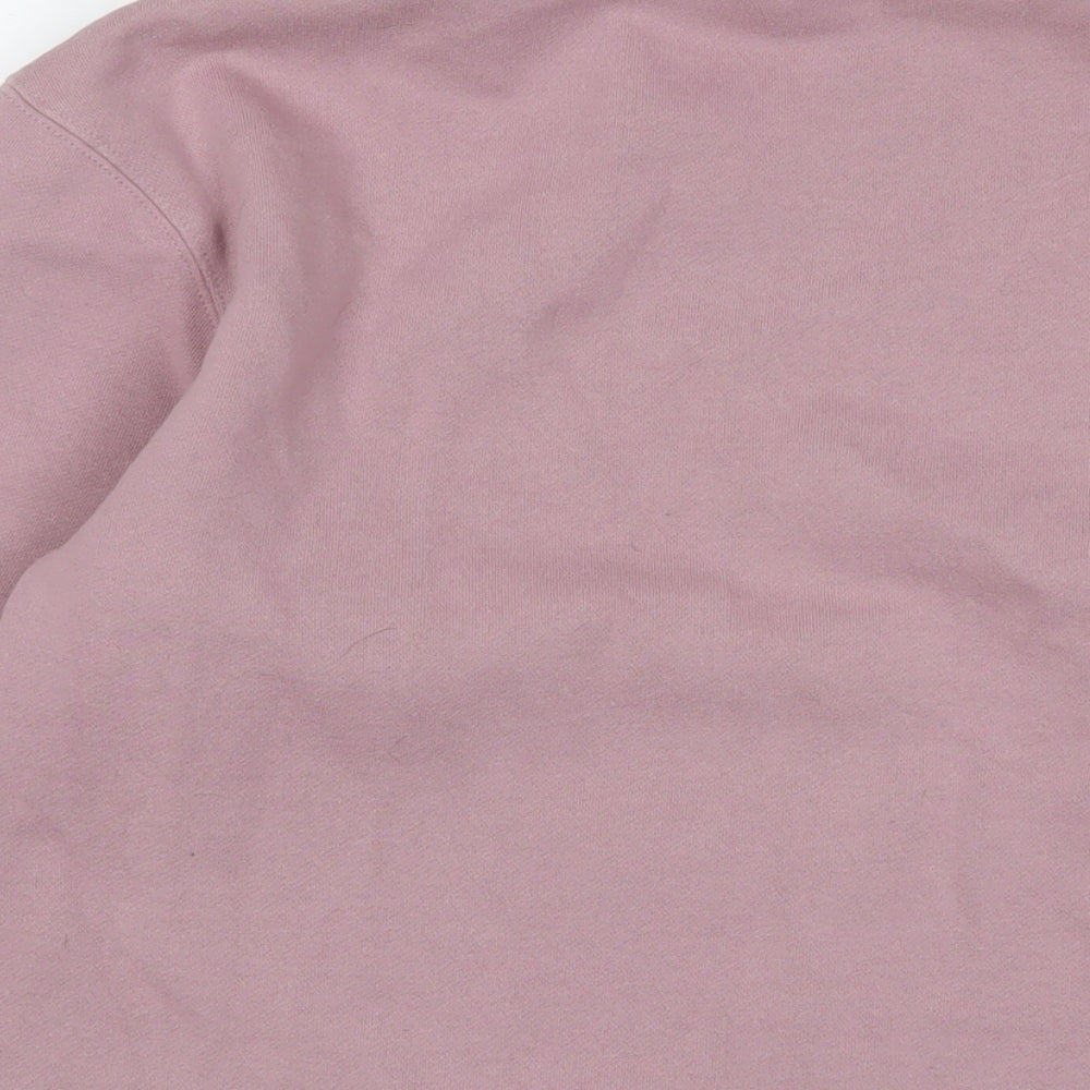 Topshop Womens Pink Cotton Pullover Sweatshirt Size XS Pullover