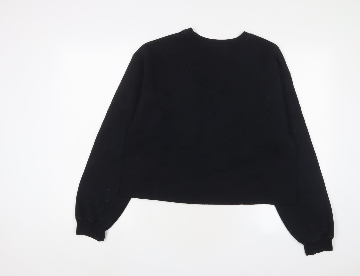 River Island Womens Black Cotton Pullover Sweatshirt Size S Pullover - Mademoiselle