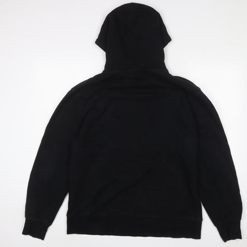 Topman Womens Black Cotton Pullover Hoodie Size L Pullover