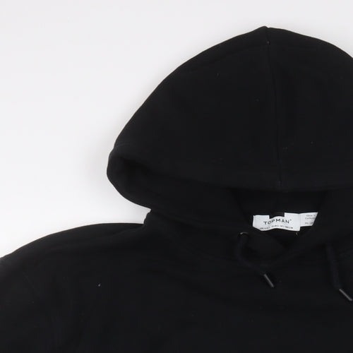 Topman Womens Black Cotton Pullover Hoodie Size L Pullover