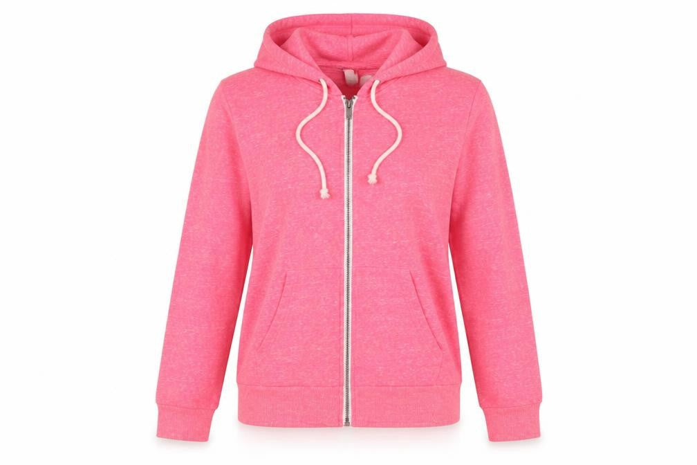 H&M Womens Pink Cotton Full Zip Hoodie Size M Zip