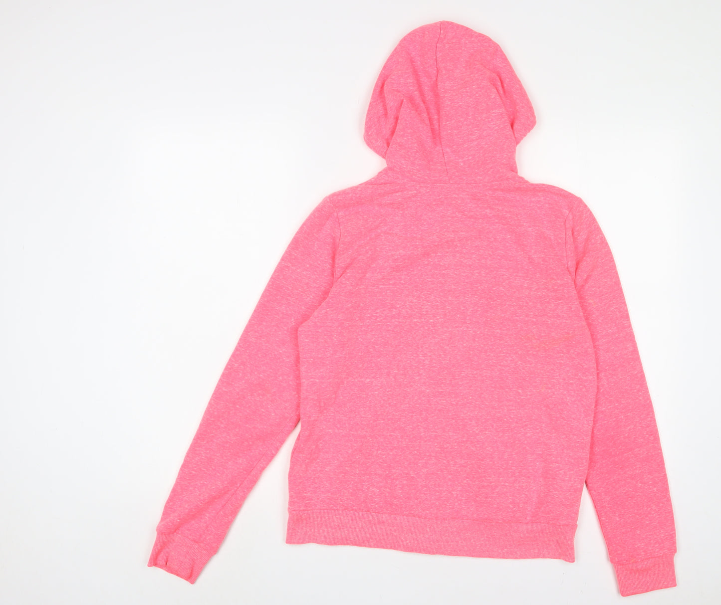 H&M Womens Pink Cotton Full Zip Hoodie Size M Zip