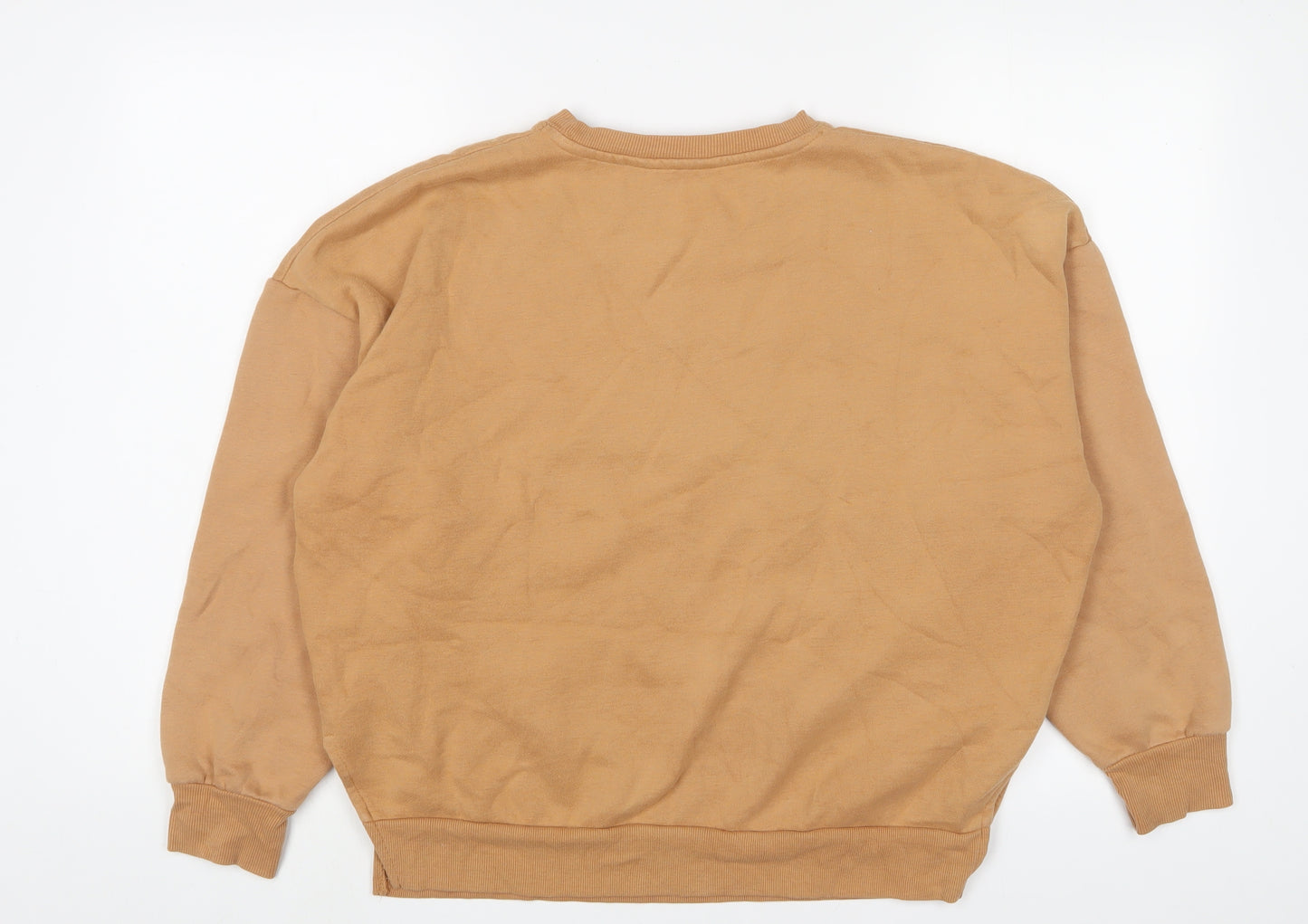 New Look Womens Brown Cotton Pullover Sweatshirt Size 8 Pullover