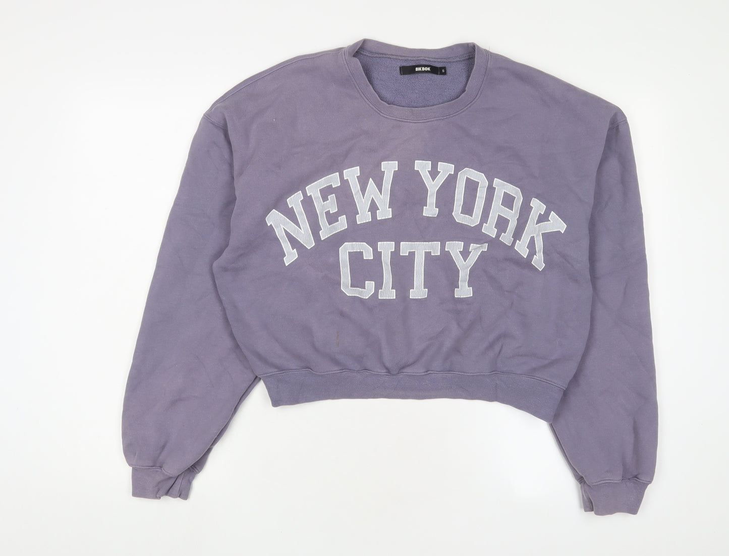 BIKBOK Womens Purple Cotton Pullover Sweatshirt Size S Pullover - New York City