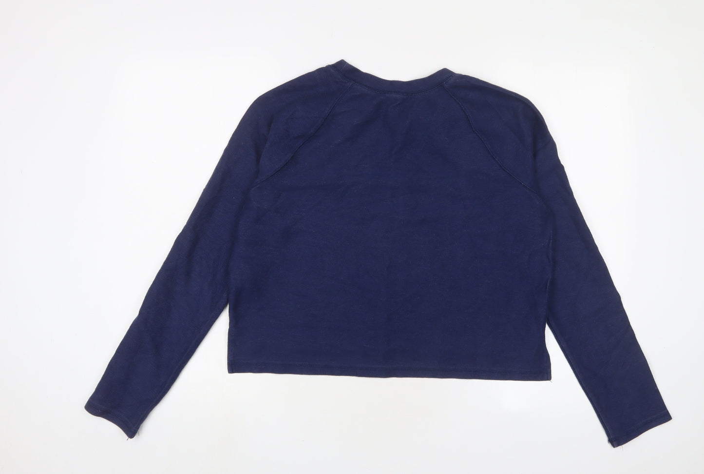 FOREVER 21 Womens Blue Cotton Pullover Sweatshirt Size L Pullover