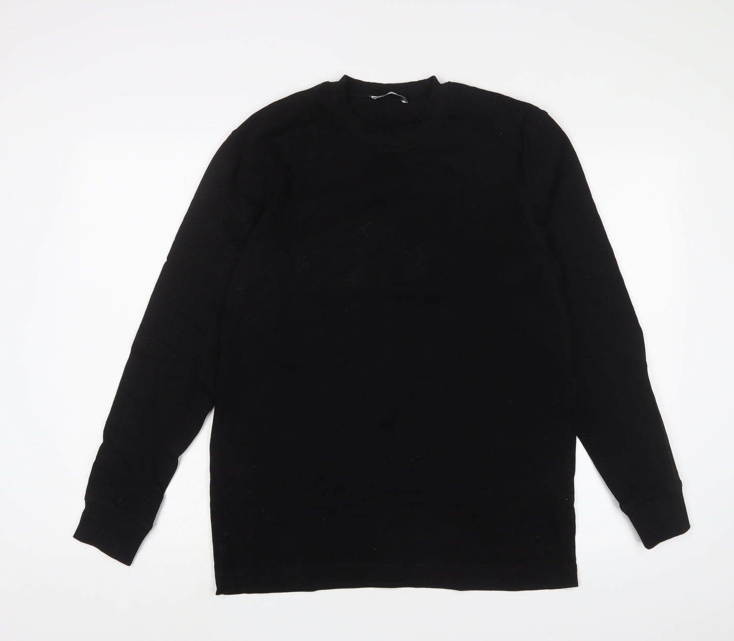 Zara Womens Black Cotton Pullover Sweatshirt Size M Pullover