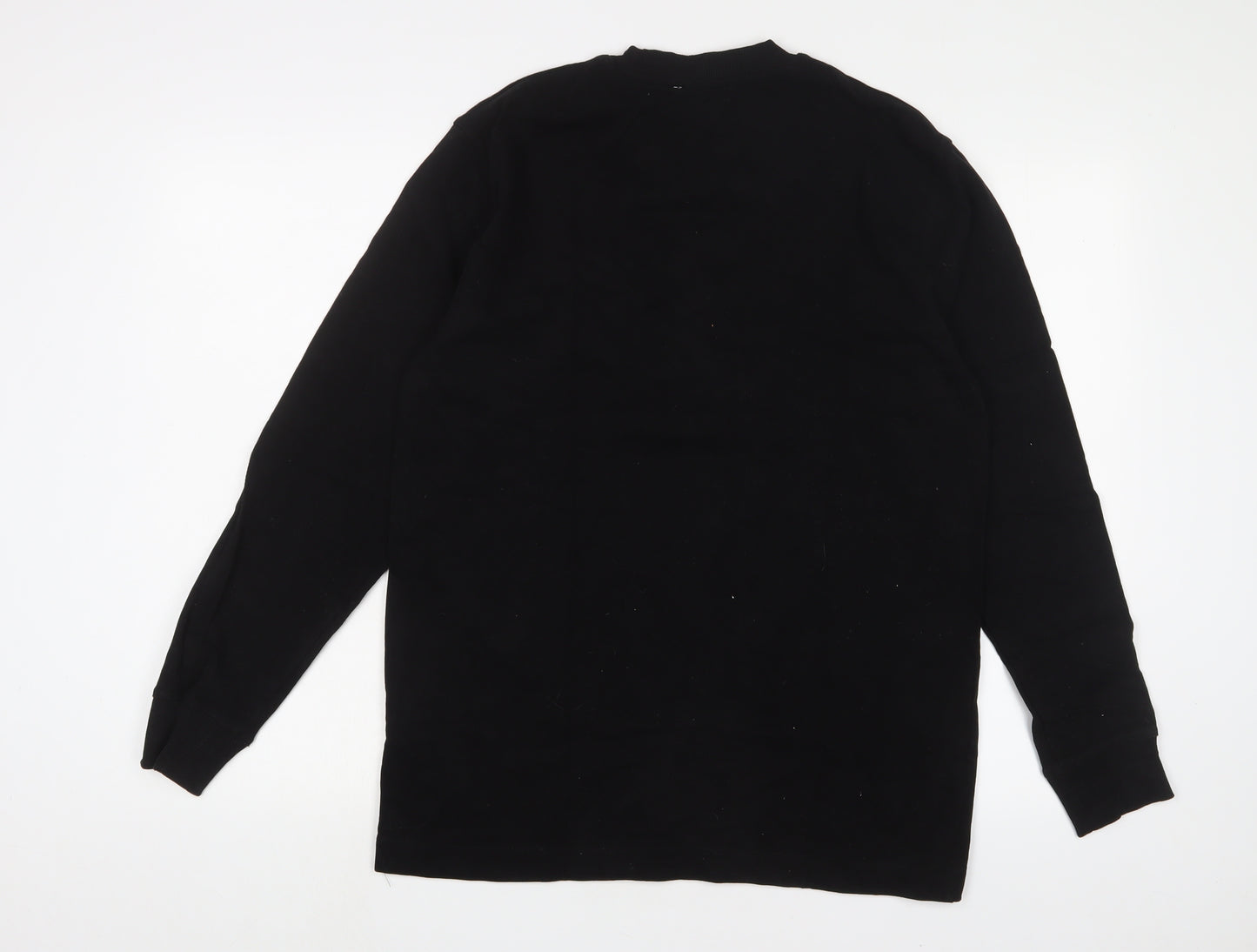 Zara Womens Black Cotton Pullover Sweatshirt Size M Pullover