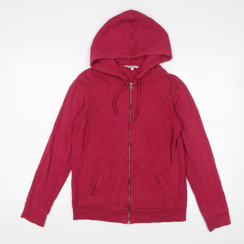 NEXT Womens Pink Cotton Full Zip Hoodie Size 8 Zip