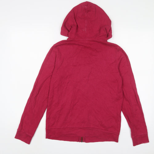 NEXT Womens Pink Cotton Full Zip Hoodie Size 8 Zip