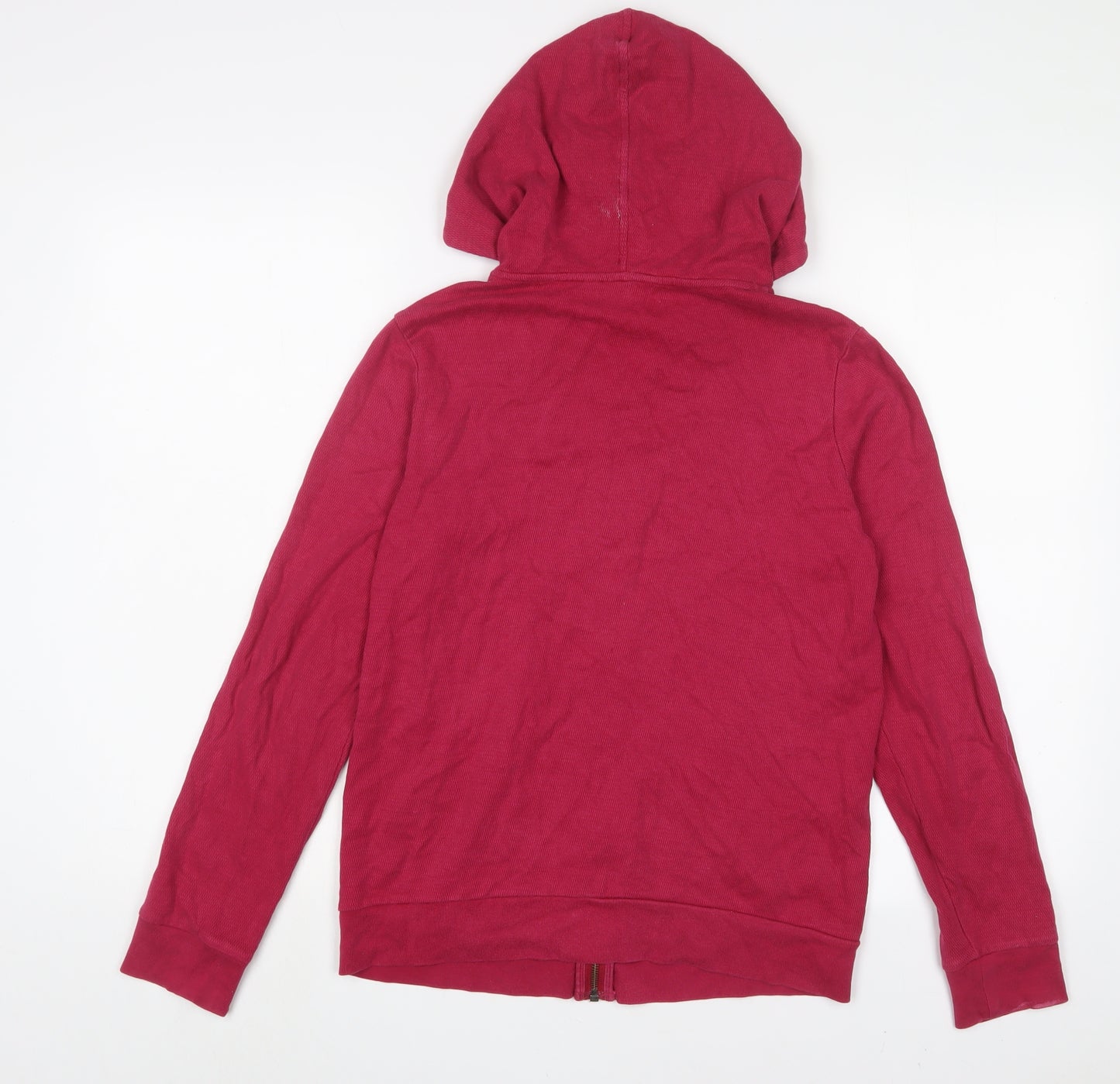 NEXT Womens Pink Cotton Full Zip Hoodie Size 8 Zip