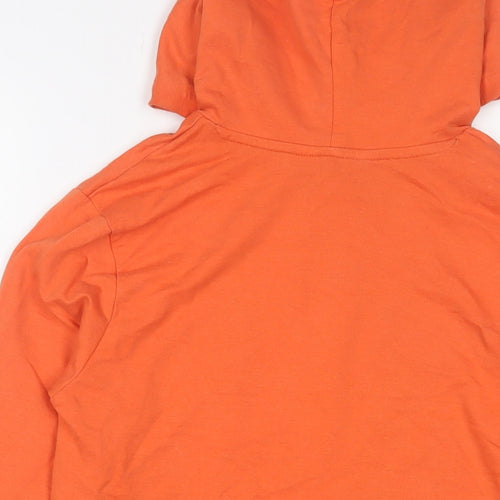 H&M Boys Orange Cotton Pullover Hoodie Size 11-12 Years Pullover - Superior