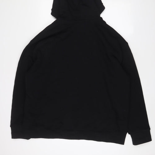 Marks and Spencer Mens Black Cotton Full Zip Hoodie Size 2XL