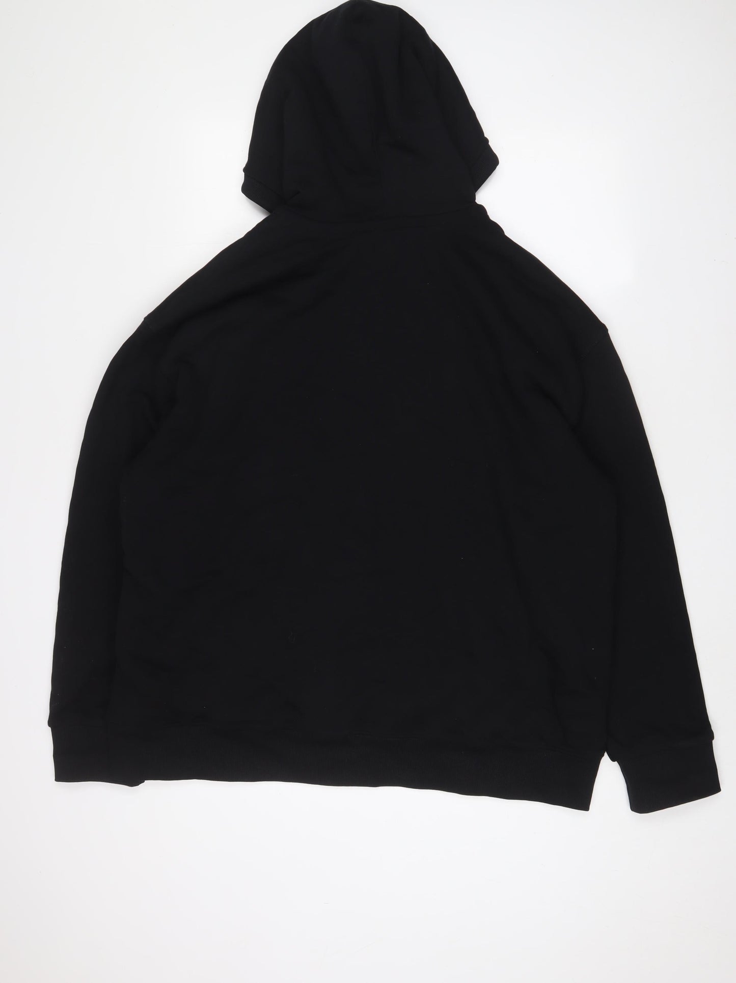 Marks and Spencer Mens Black Cotton Full Zip Hoodie Size 2XL