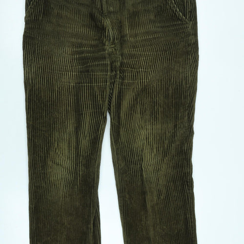 Hiltl Mens Green Cotton Trousers Size 36 in L29 in Regular Zip - Logo