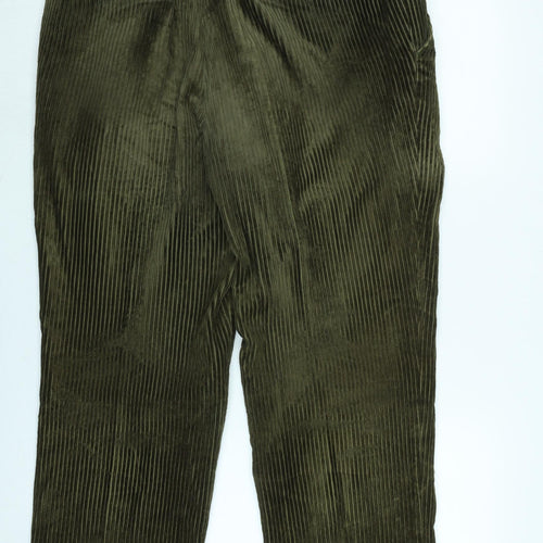 Hiltl Mens Green Cotton Trousers Size 36 in L29 in Regular Zip - Logo