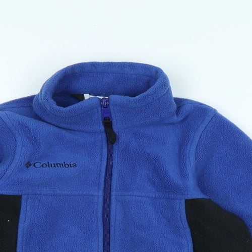 Columbia Boys Blue Jacket Size 3-4 Years Zip - Logo