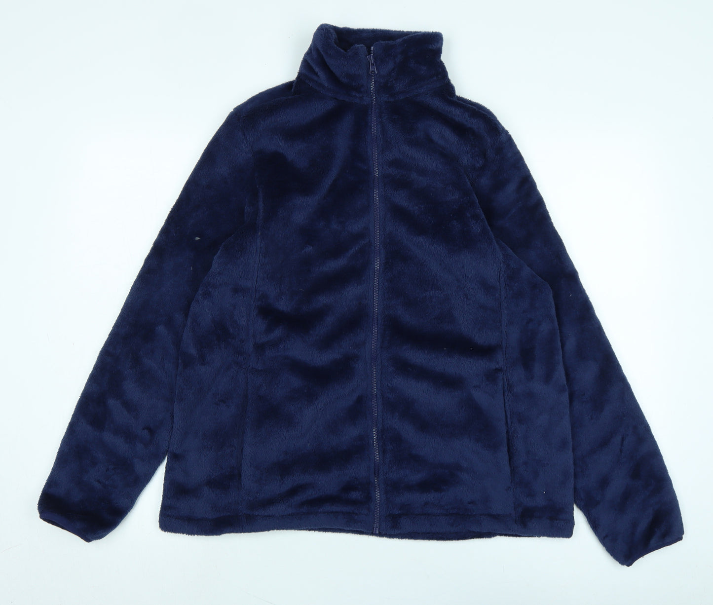 Lands' End Womens Blue Jacket Size L Zip - Logo