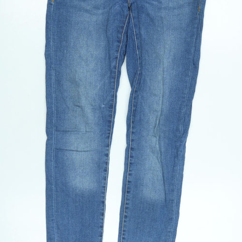 Zara Womens Blue Cotton Tapered Jeans Size 28 in L30 in Regular Zip