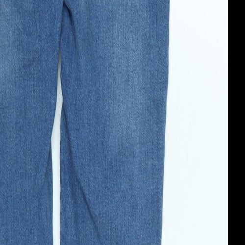 Zara Womens Blue Cotton Tapered Jeans Size 28 in L30 in Regular Zip