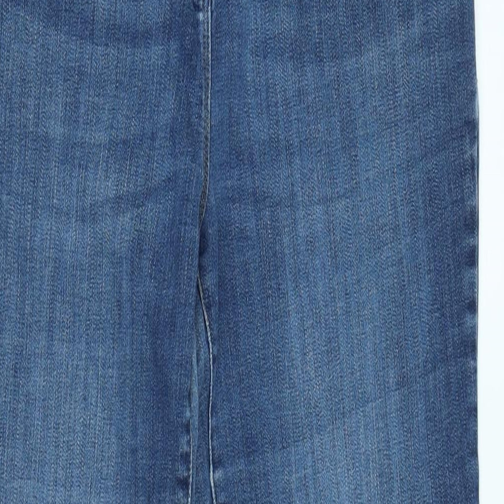 NEXT Womens Blue Cotton Bootcut Jeans Size 32 in L30 in Regular Zip