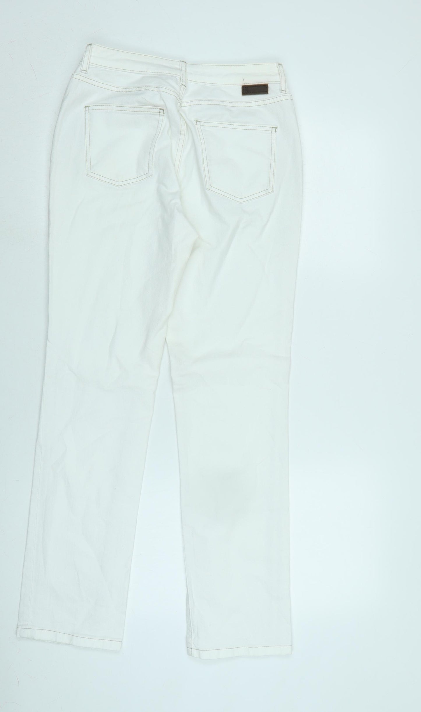 Boden Womens White Cotton Straight Jeans Size 26 in L29 in Regular Zip