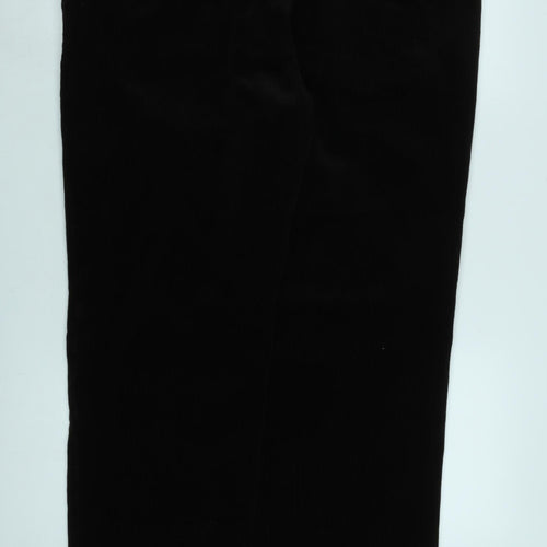 Marks and Spencer Mens Brown Cotton Trousers Size 40 in L32 in Regular Zip