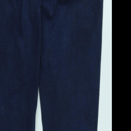 Warehouse Womens Blue Cotton Tapered Jeans Size 8 L27 in Regular Zip