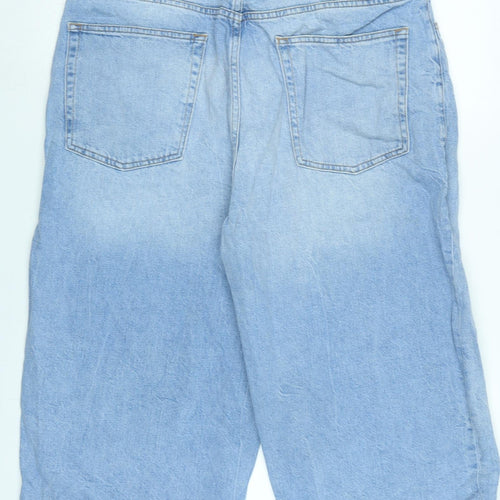 Topman Mens Blue Cotton Bermuda Shorts Size 36 in L16 in Regular Zip