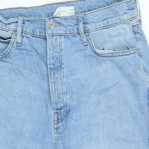 Topman Mens Blue Cotton Bermuda Shorts Size 36 in L16 in Regular Zip