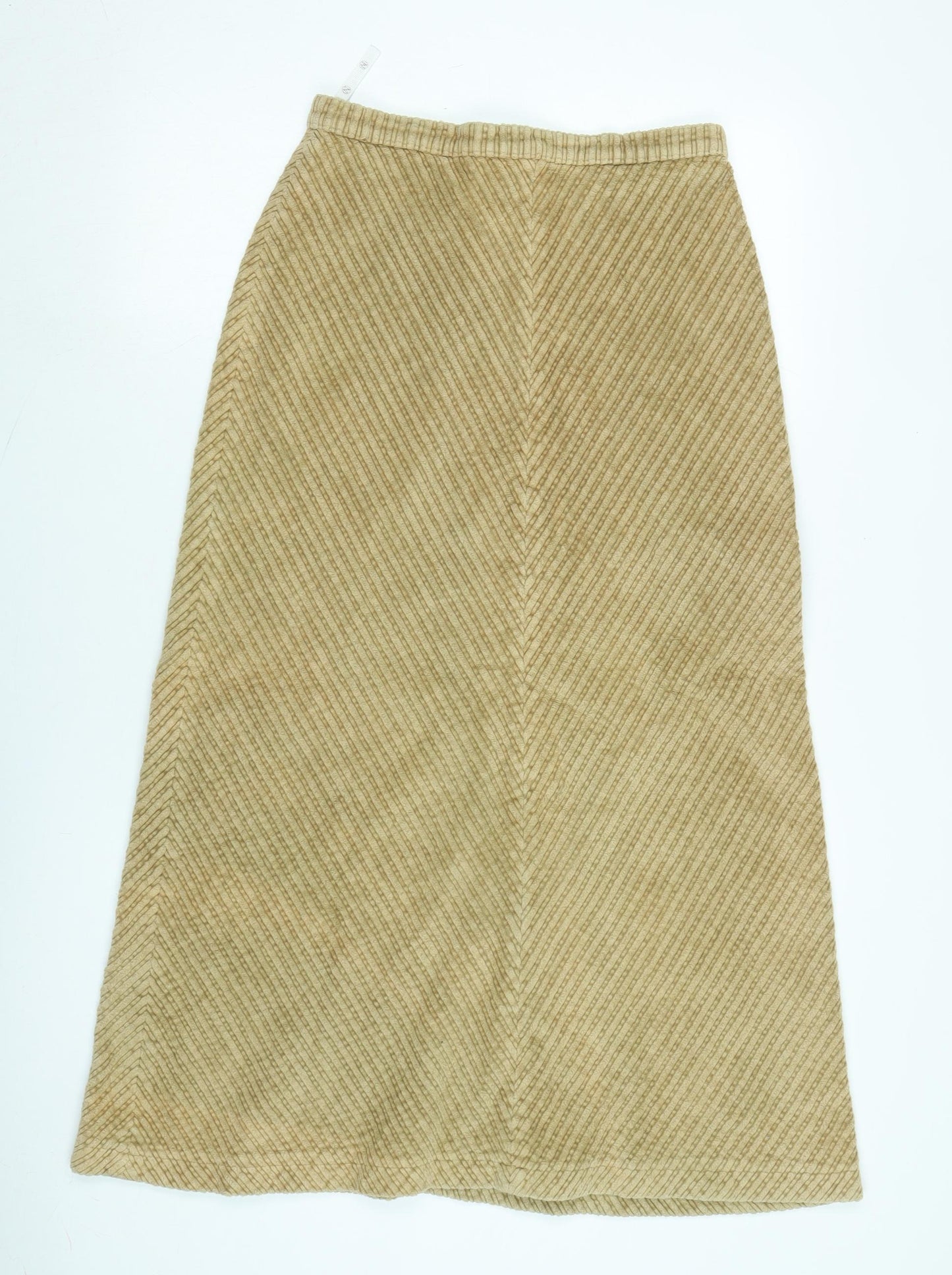 NEXT Womens Beige Cotton Flare Skirt Size 12 Zip