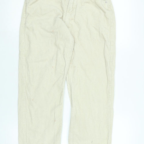 Dont thinkj twice Womens Beige Cotton Trousers Size 6 L26 in Regular Zip