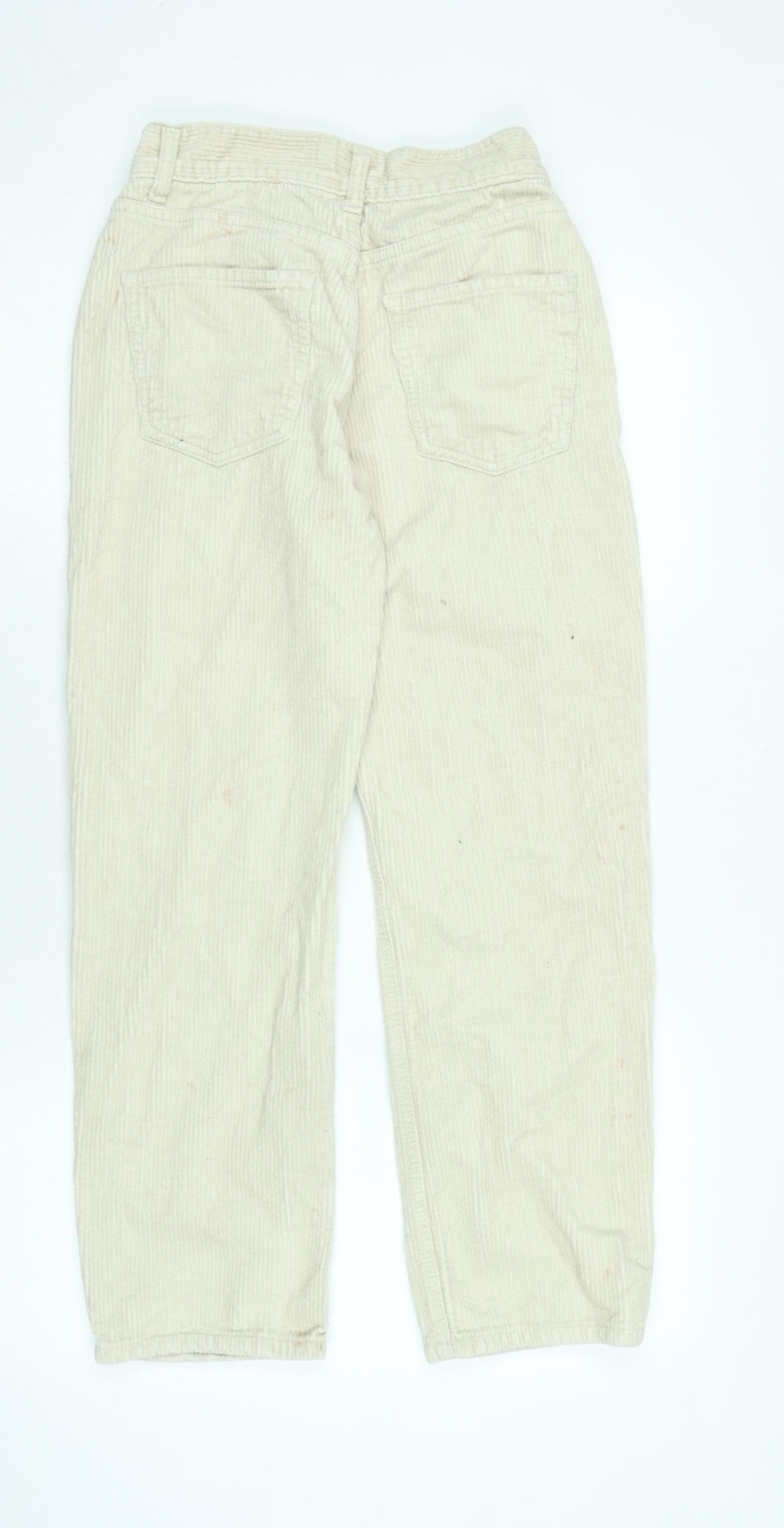 Dont thinkj twice Womens Beige Cotton Trousers Size 6 L26 in Regular Zip