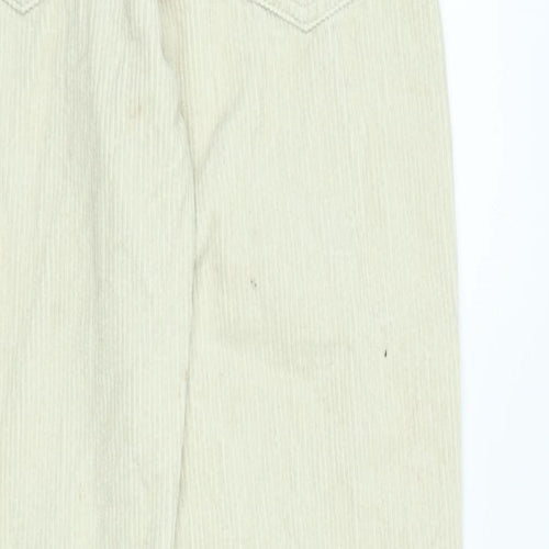 Dont thinkj twice Womens Beige Cotton Trousers Size 6 L26 in Regular Zip