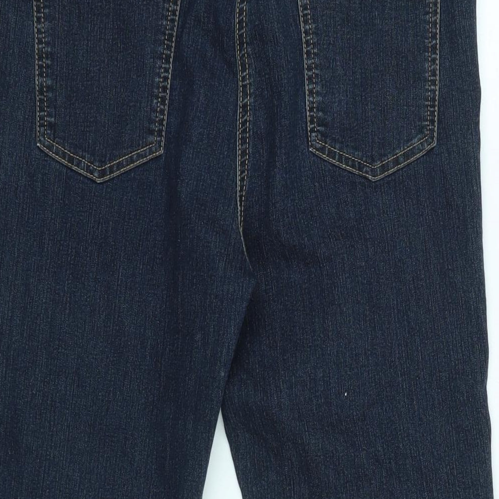 Maine Womens Blue Cotton Blend Cropped Jeans Size 12 Regular - Inside leg 19In