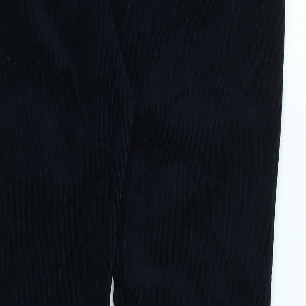 Marks and Spencer Womens Blue Cotton Bloomer Trousers Size 12 L30 in Regular Zip