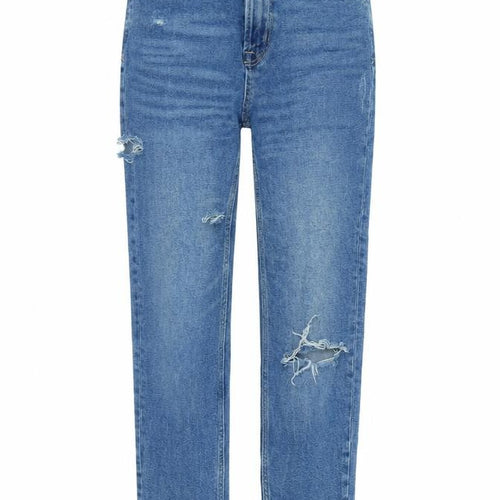 Stradivarius Womens Blue Cotton Blend Straight Jeans Size 10 L26 in Regular Zip