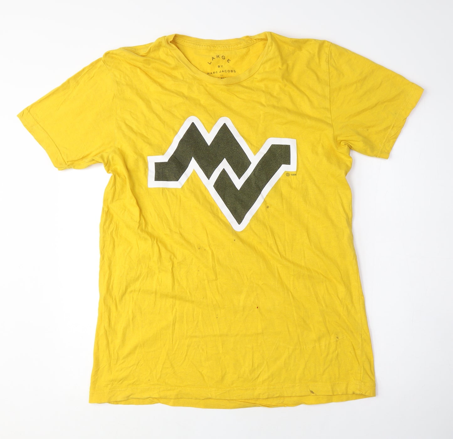 Marc Jacobs Men’s Yellow Graphic Retro T-Shirt Large